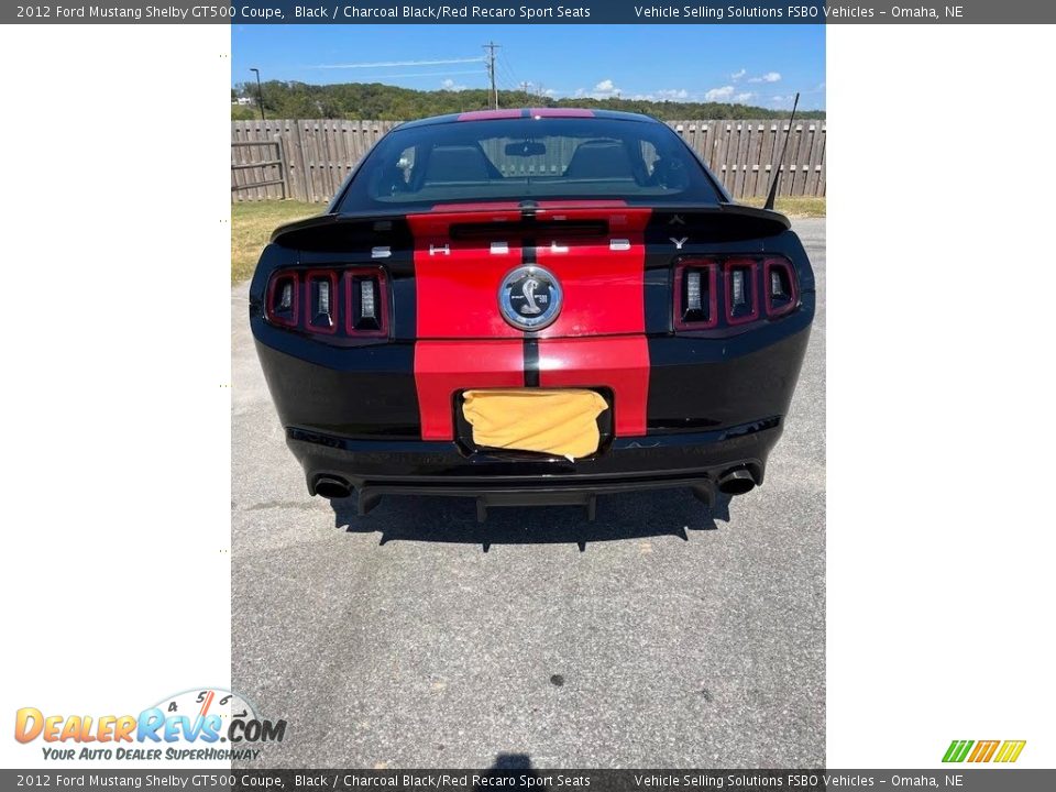 2012 Ford Mustang Shelby GT500 Coupe Black / Charcoal Black/Red Recaro Sport Seats Photo #6