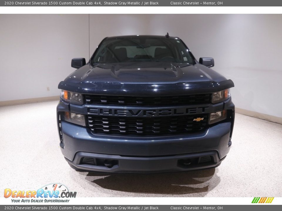 2020 Chevrolet Silverado 1500 Custom Double Cab 4x4 Shadow Gray Metallic / Jet Black Photo #2