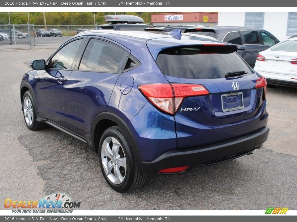 2016 Honda HR-V EX-L Navi Deep Ocean Pearl / Gray Photo #3