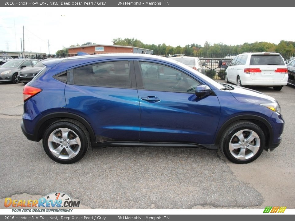 2016 Honda HR-V EX-L Navi Deep Ocean Pearl / Gray Photo #6