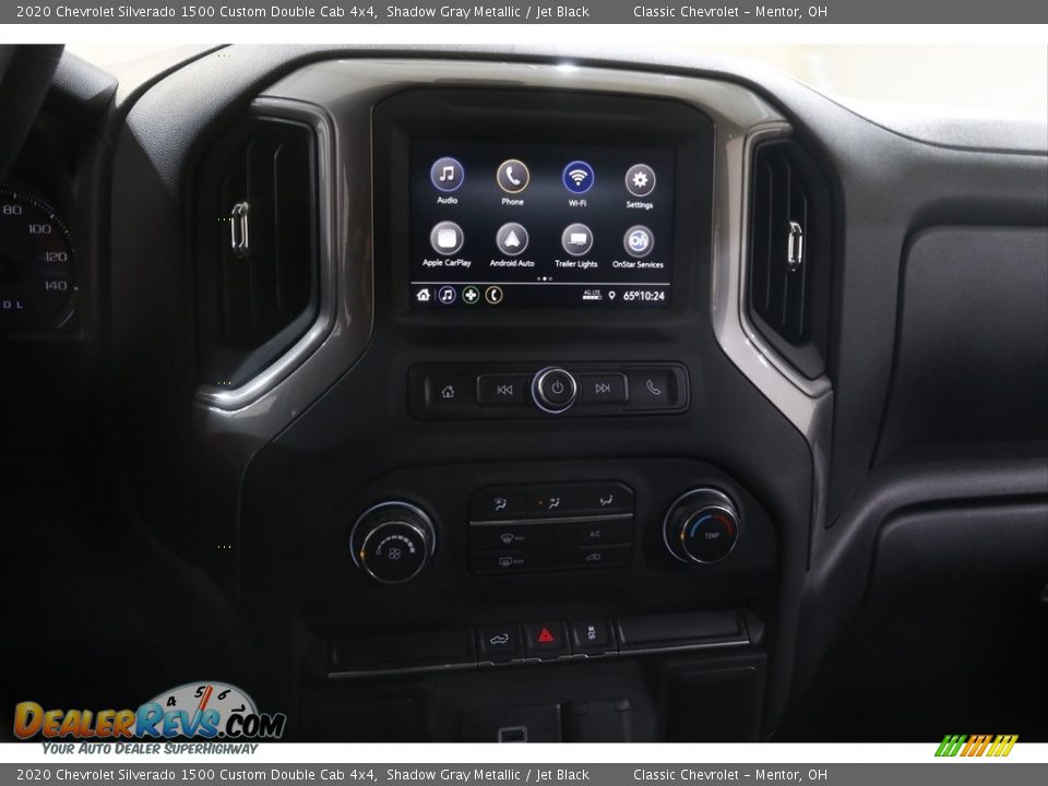 2020 Chevrolet Silverado 1500 Custom Double Cab 4x4 Shadow Gray Metallic / Jet Black Photo #10