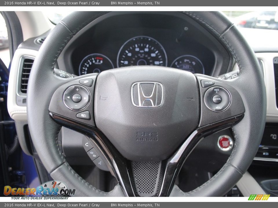 2016 Honda HR-V EX-L Navi Deep Ocean Pearl / Gray Photo #12