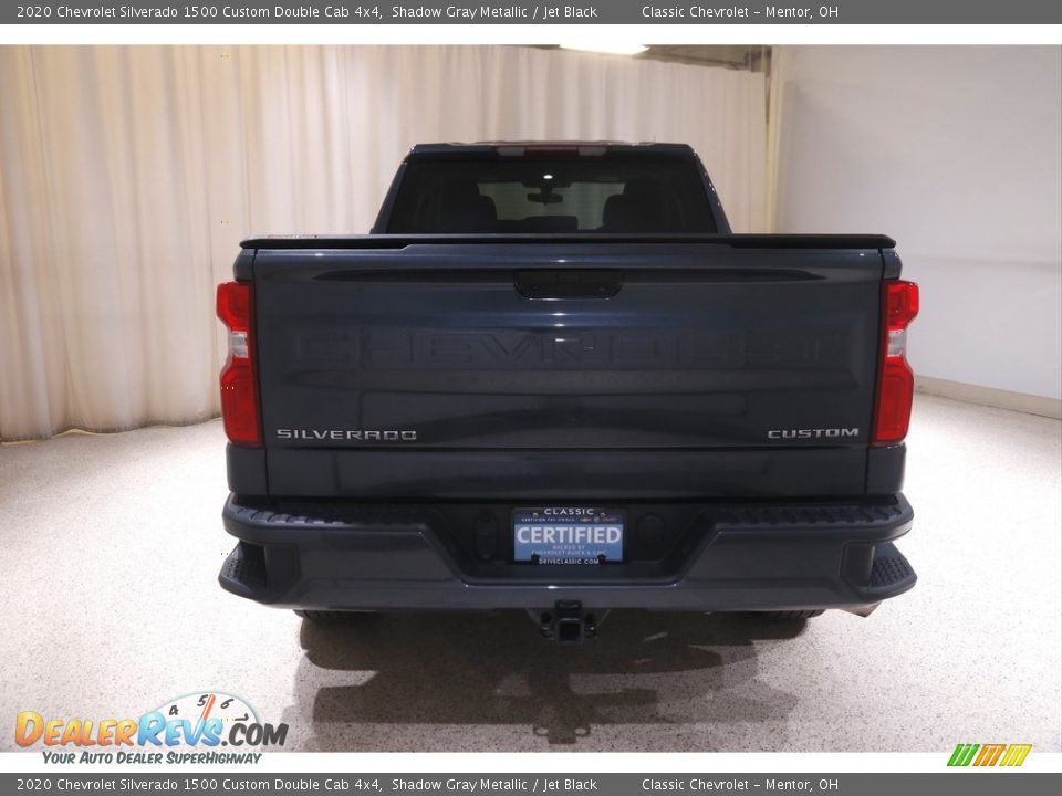 2020 Chevrolet Silverado 1500 Custom Double Cab 4x4 Shadow Gray Metallic / Jet Black Photo #18