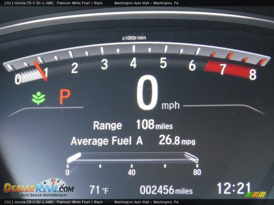 2021 Honda CR-V EX-L AWD Platinum White Pearl / Black Photo #33