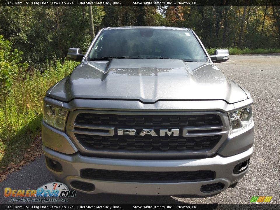 2022 Ram 1500 Big Horn Crew Cab 4x4 Billet Silver Metallic / Black Photo #3