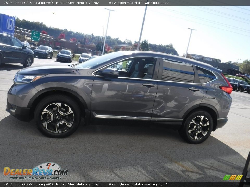 2017 Honda CR-V Touring AWD Modern Steel Metallic / Gray Photo #6