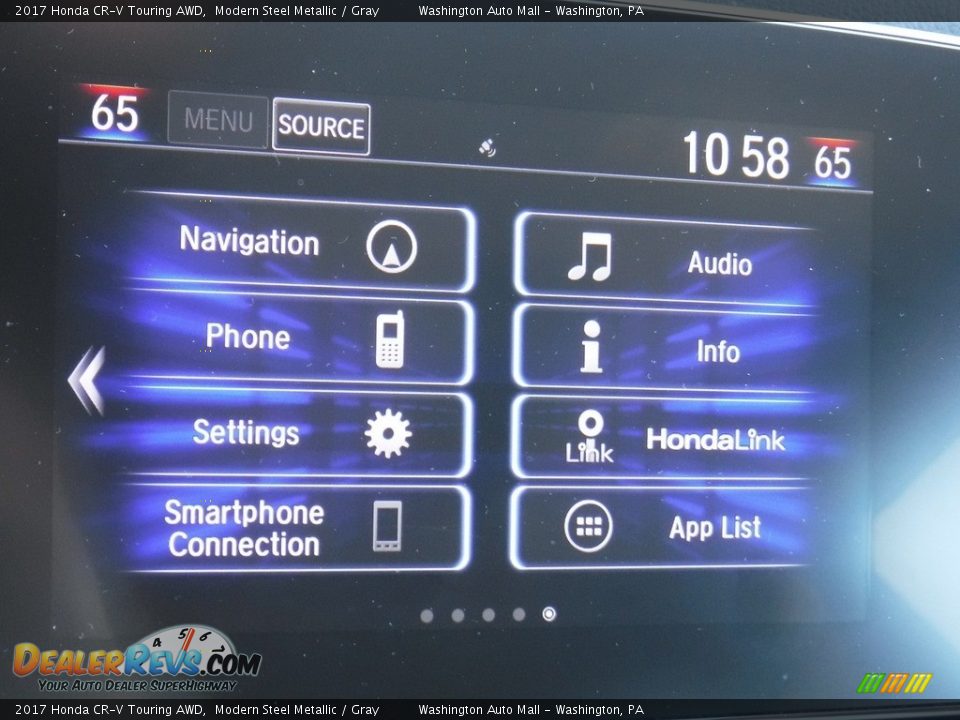 2017 Honda CR-V Touring AWD Modern Steel Metallic / Gray Photo #20