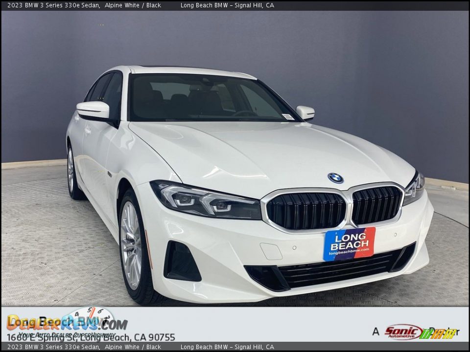 2023 BMW 3 Series 330e Sedan Alpine White / Black Photo #1