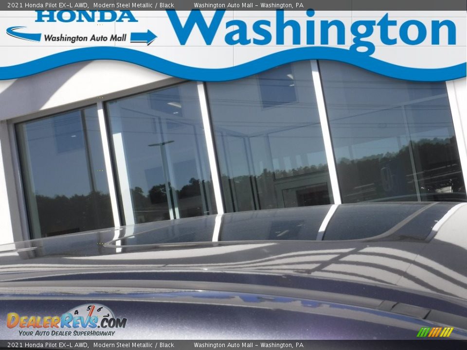 2021 Honda Pilot EX-L AWD Modern Steel Metallic / Black Photo #3