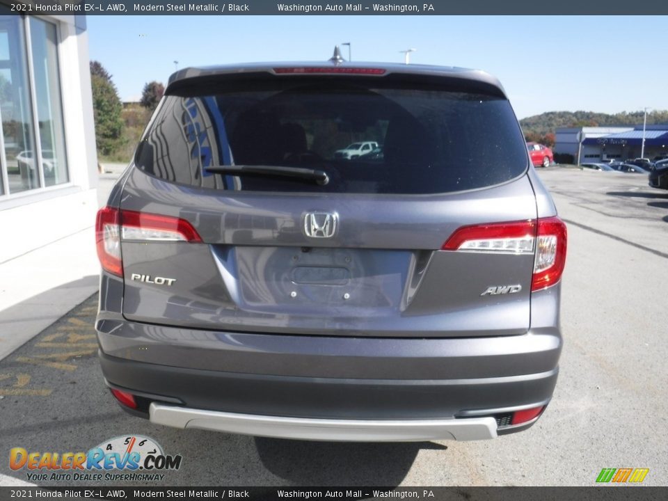 2021 Honda Pilot EX-L AWD Modern Steel Metallic / Black Photo #9