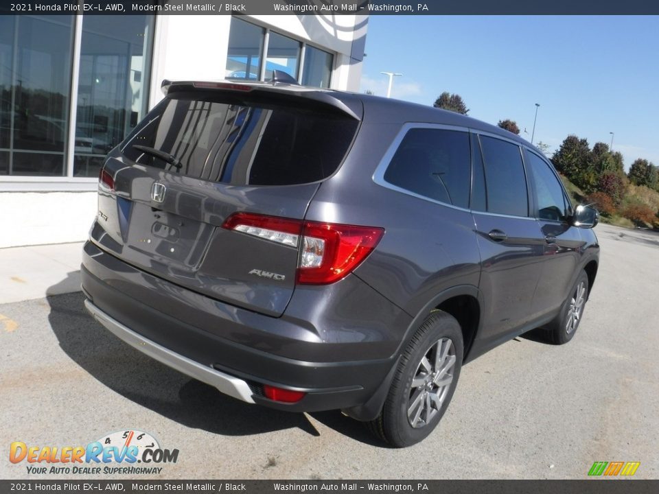2021 Honda Pilot EX-L AWD Modern Steel Metallic / Black Photo #10