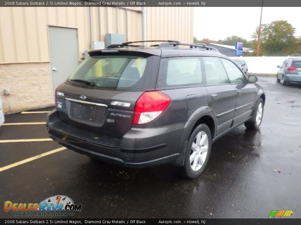 2008 Subaru Outback 2.5i Limited Wagon Diamond Gray Metallic / Off Black Photo #6