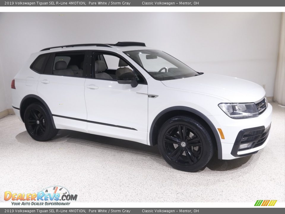 2019 Volkswagen Tiguan SEL R-Line 4MOTION Pure White / Storm Gray Photo #1