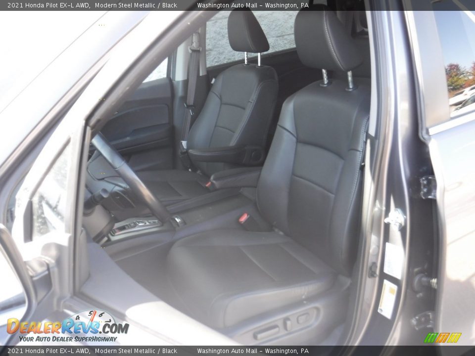 2021 Honda Pilot EX-L AWD Modern Steel Metallic / Black Photo #16