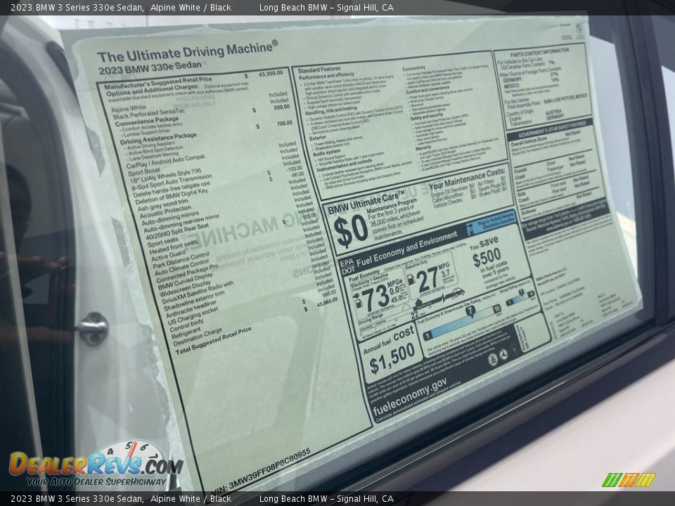 2023 BMW 3 Series 330e Sedan Window Sticker Photo #24