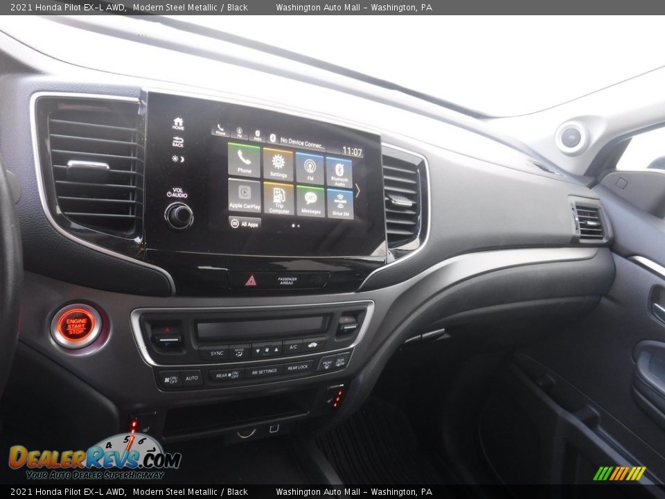 2021 Honda Pilot EX-L AWD Modern Steel Metallic / Black Photo #19