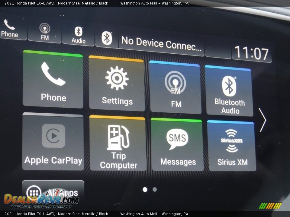 2021 Honda Pilot EX-L AWD Modern Steel Metallic / Black Photo #20