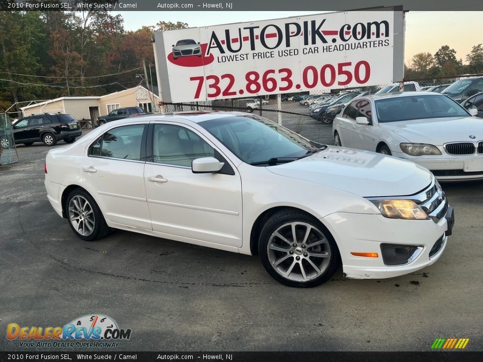 2010 Ford Fusion SEL White Suede / Camel Photo #1