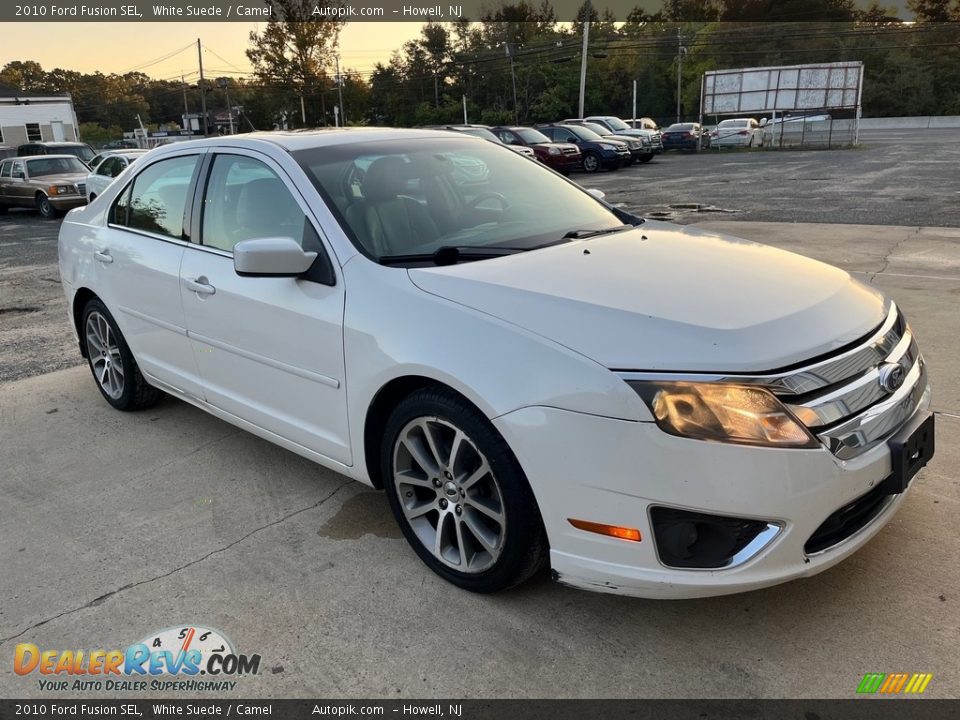 2010 Ford Fusion SEL White Suede / Camel Photo #2