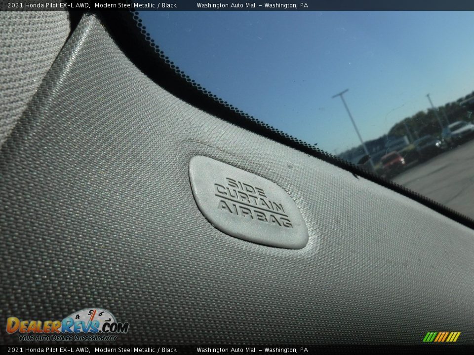 2021 Honda Pilot EX-L AWD Modern Steel Metallic / Black Photo #26