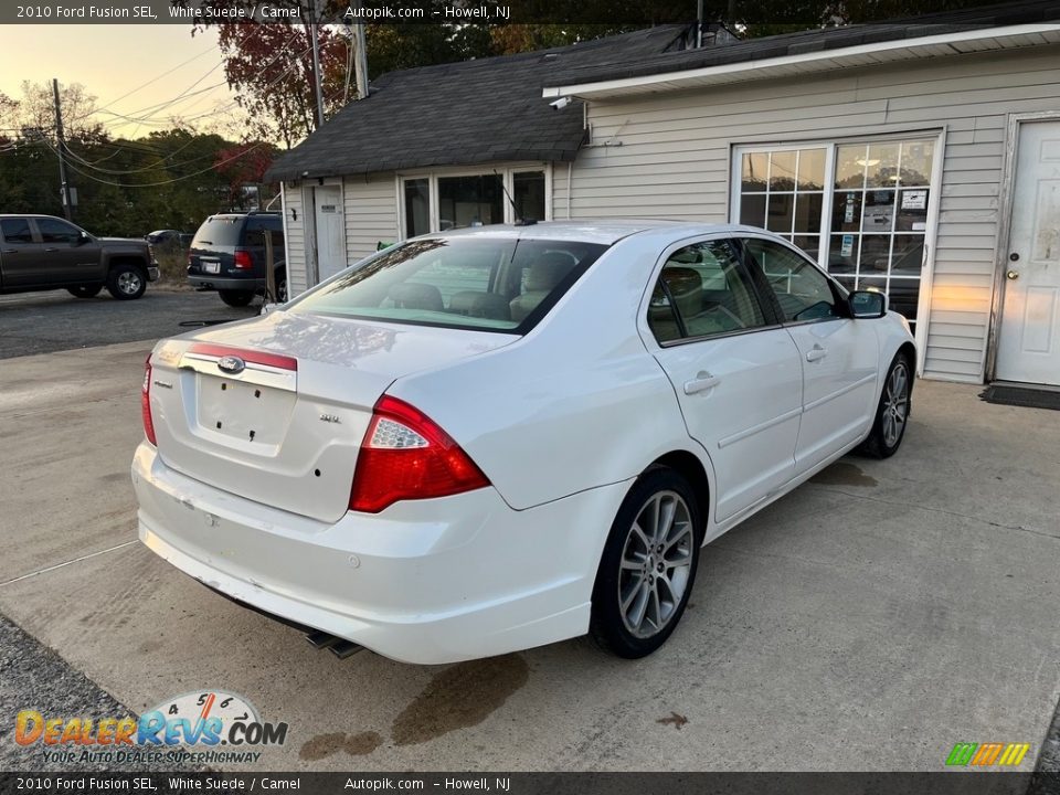 2010 Ford Fusion SEL White Suede / Camel Photo #6