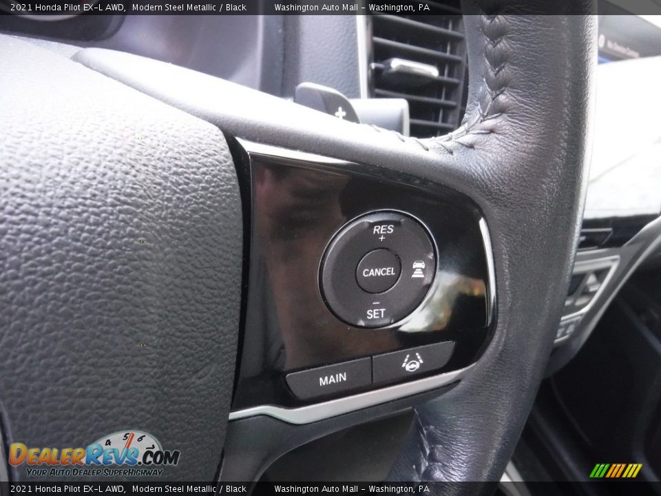 2021 Honda Pilot EX-L AWD Modern Steel Metallic / Black Photo #29