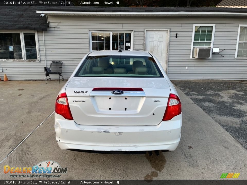 2010 Ford Fusion SEL White Suede / Camel Photo #7
