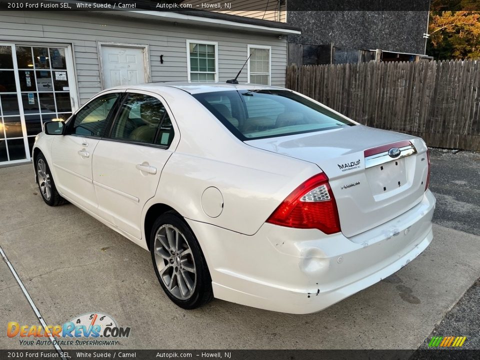 2010 Ford Fusion SEL White Suede / Camel Photo #8