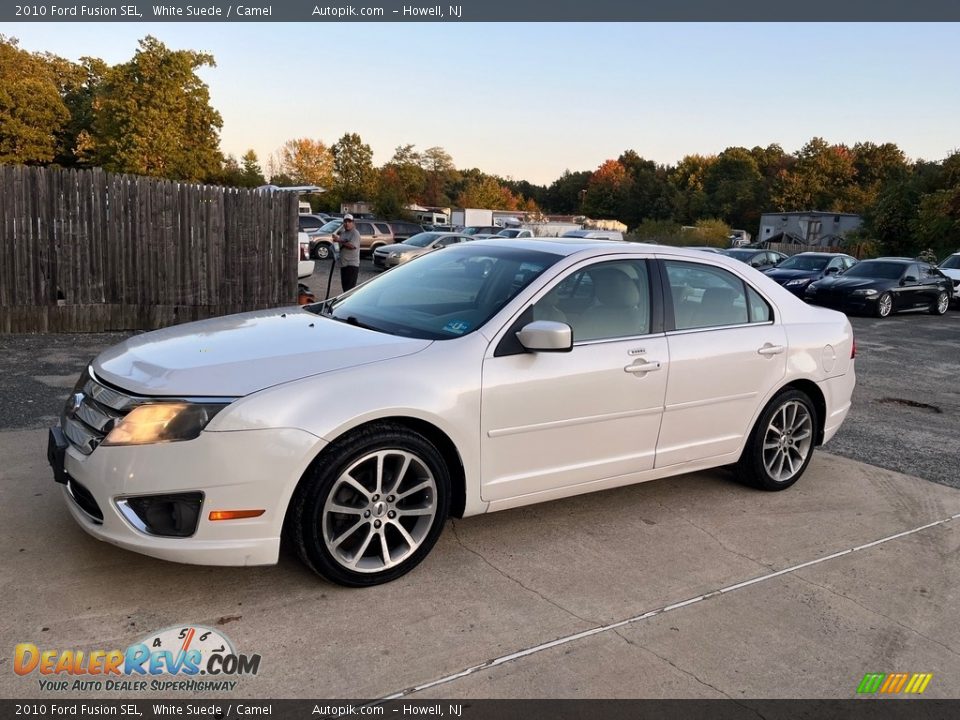 2010 Ford Fusion SEL White Suede / Camel Photo #11