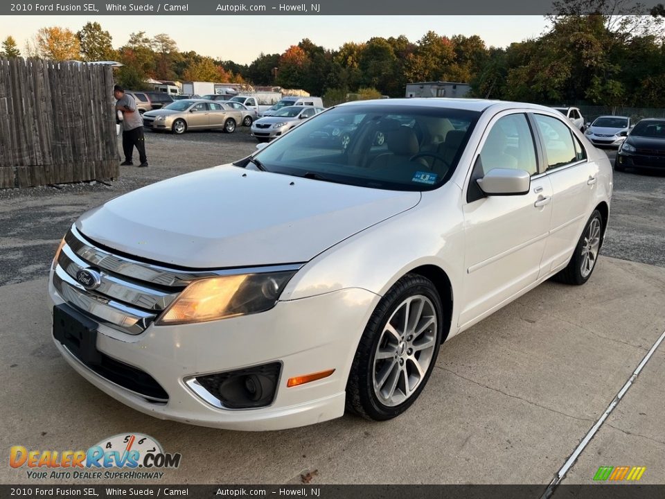 2010 Ford Fusion SEL White Suede / Camel Photo #12