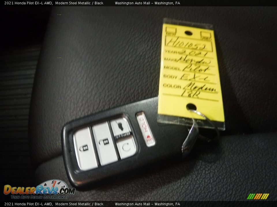 2021 Honda Pilot EX-L AWD Modern Steel Metallic / Black Photo #36
