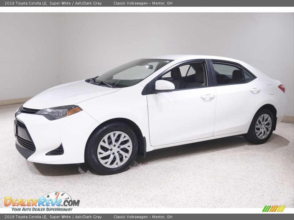2019 Toyota Corolla LE Super White / Ash/Dark Gray Photo #3