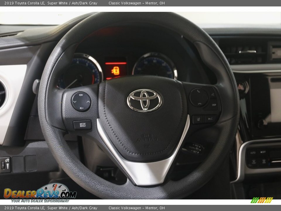 2019 Toyota Corolla LE Super White / Ash/Dark Gray Photo #7
