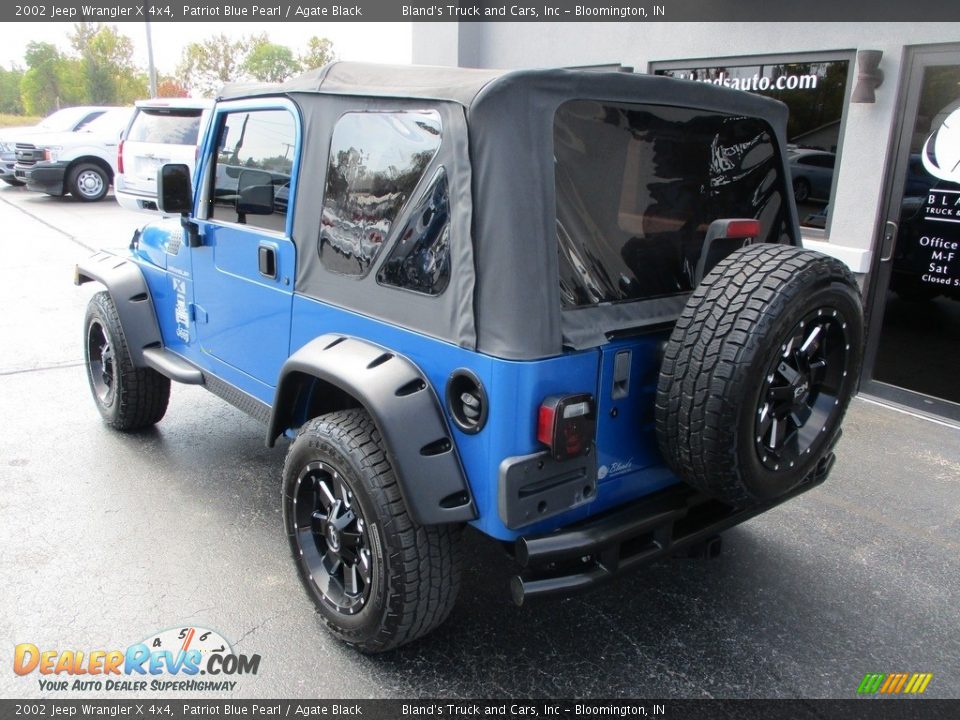 2002 Jeep Wrangler X 4x4 Patriot Blue Pearl / Agate Black Photo #3