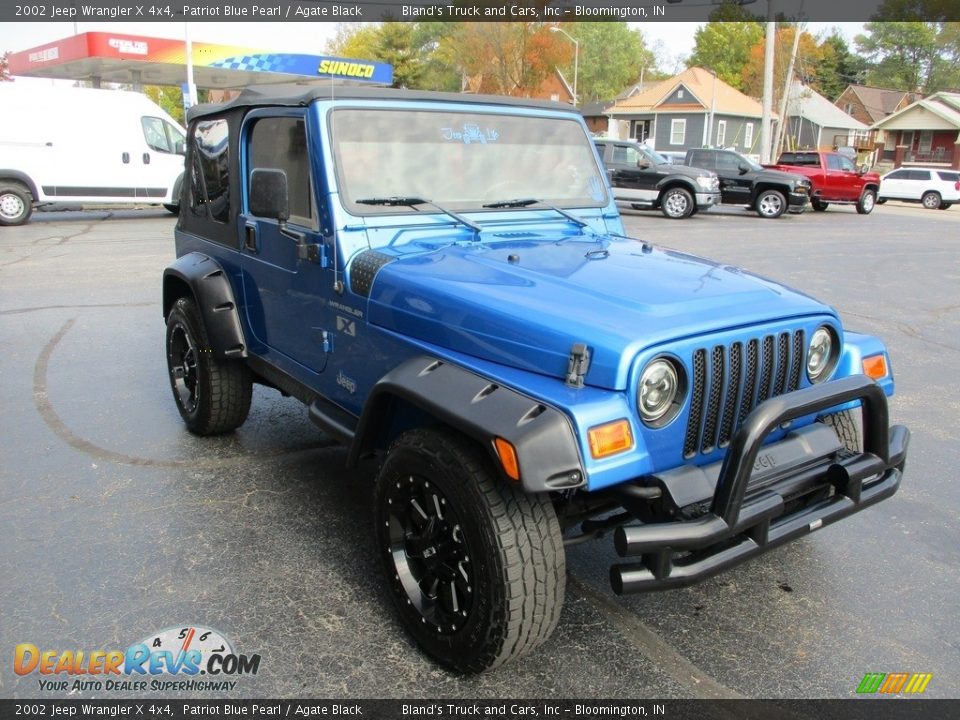 2002 Jeep Wrangler X 4x4 Patriot Blue Pearl / Agate Black Photo #5