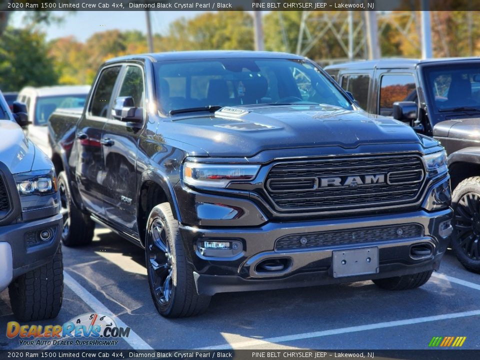 2020 Ram 1500 Limited Crew Cab 4x4 Diamond Black Crystal Pearl / Black Photo #4