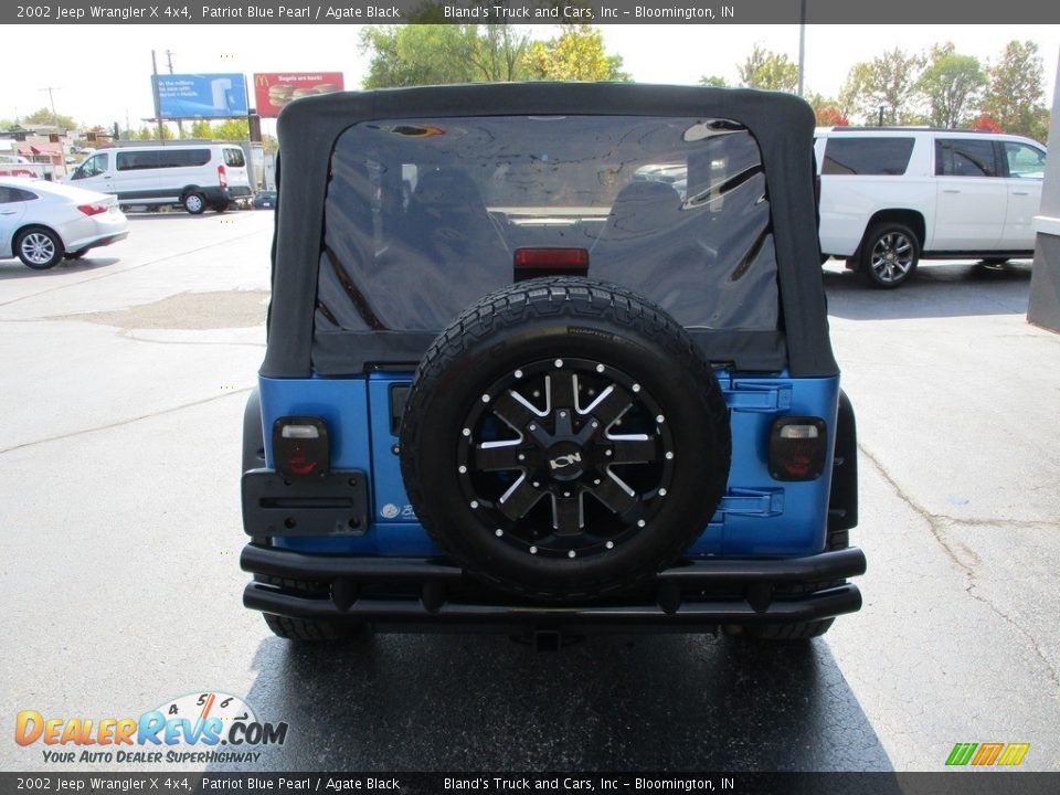 2002 Jeep Wrangler X 4x4 Patriot Blue Pearl / Agate Black Photo #18