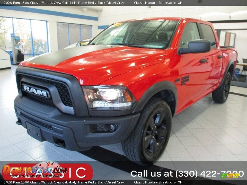 2020 Ram 1500 Classic Warlock Crew Cab 4x4 Flame Red / Black/Diesel Gray Photo #1