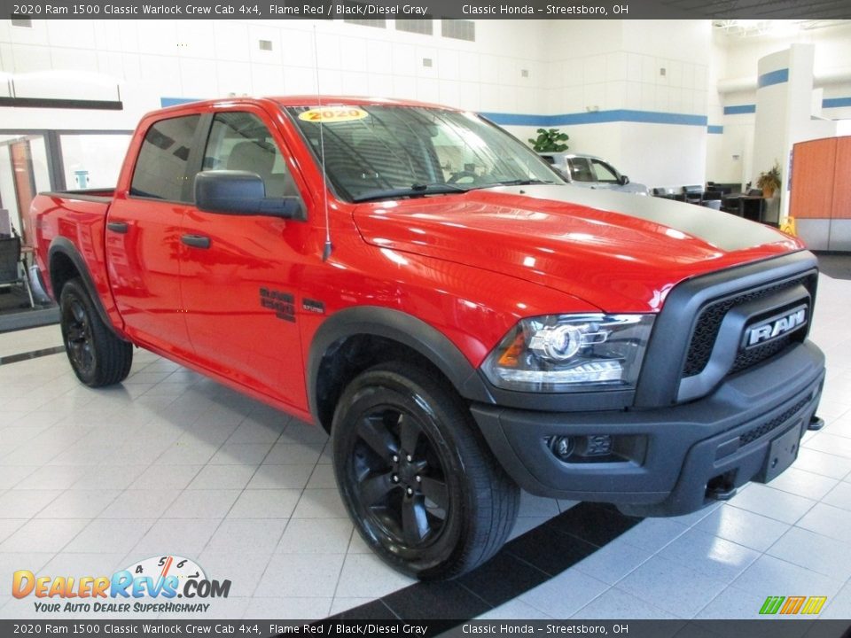 2020 Ram 1500 Classic Warlock Crew Cab 4x4 Flame Red / Black/Diesel Gray Photo #3