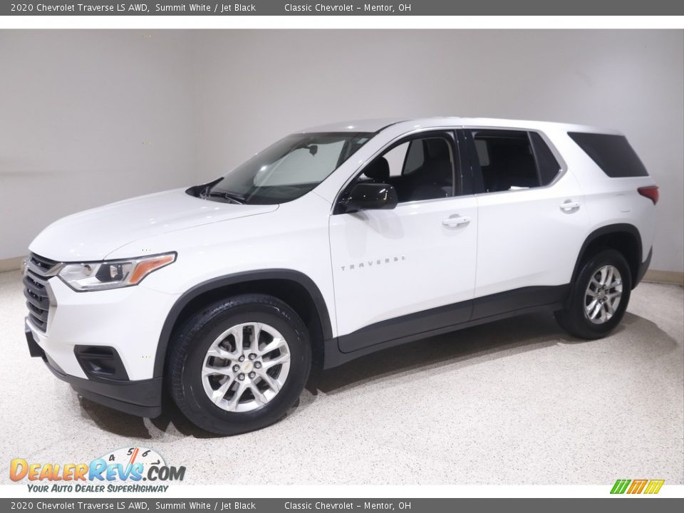 2020 Chevrolet Traverse LS AWD Summit White / Jet Black Photo #3