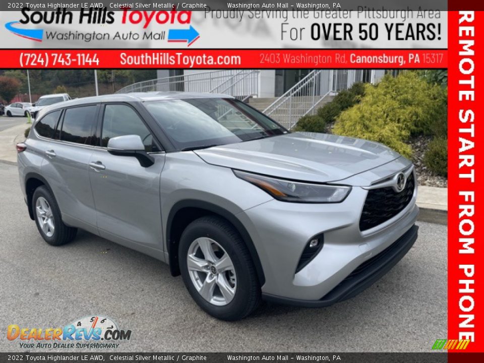 2022 Toyota Highlander LE AWD Celestial Silver Metallic / Graphite Photo #1