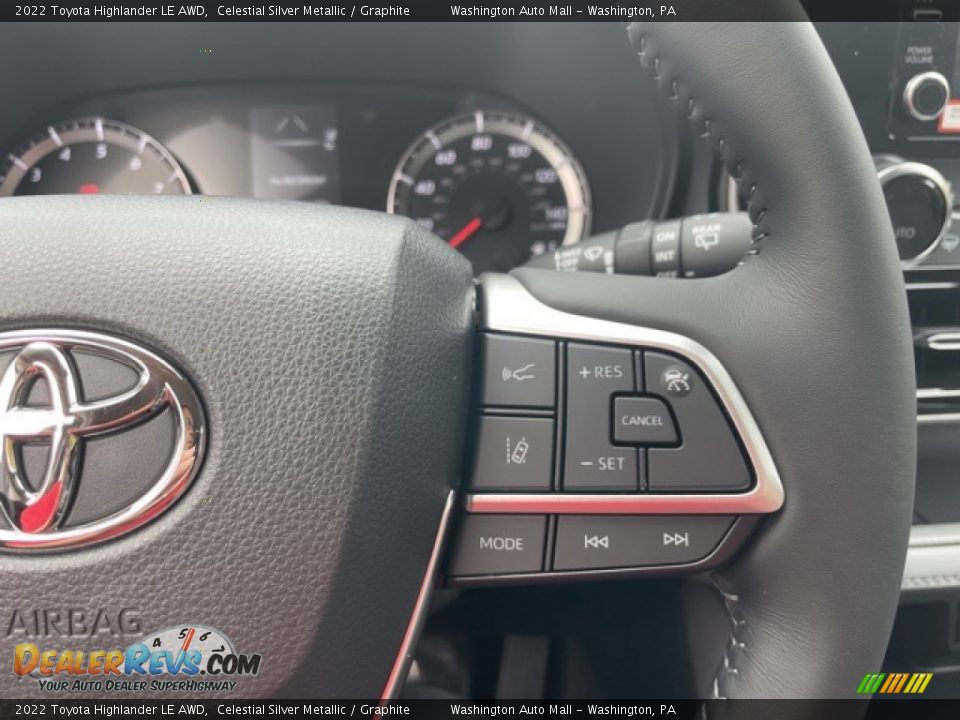 2022 Toyota Highlander LE AWD Steering Wheel Photo #17