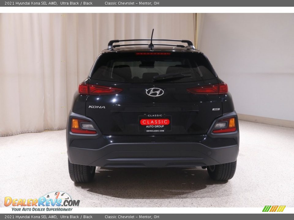 2021 Hyundai Kona SEL AWD Ultra Black / Black Photo #17