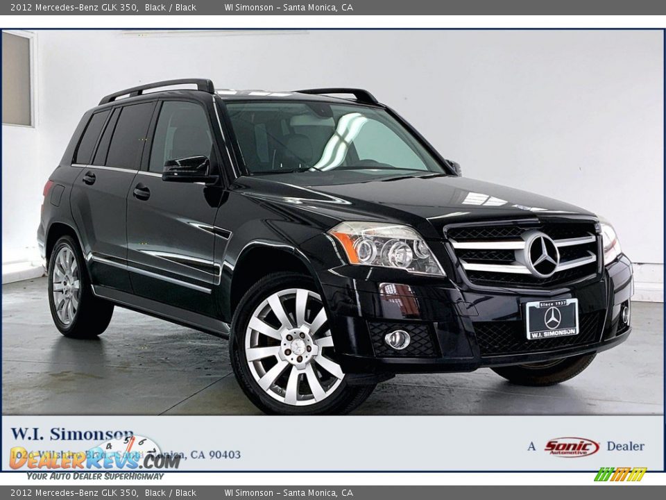 2012 Mercedes-Benz GLK 350 Black / Black Photo #1