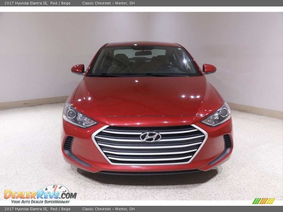 2017 Hyundai Elantra SE Red / Beige Photo #2