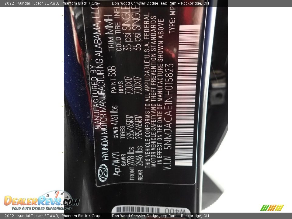 2022 Hyundai Tucson SE AWD Phantom Black / Gray Photo #30