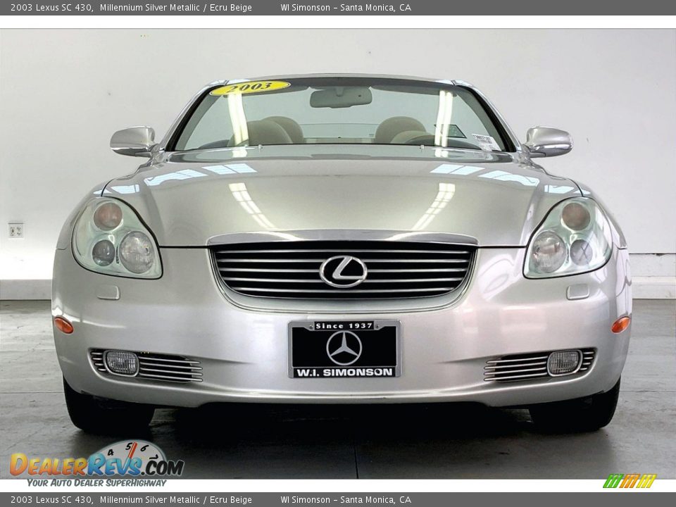 2003 Lexus SC 430 Millennium Silver Metallic / Ecru Beige Photo #2