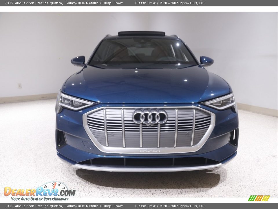 2019 Audi e-tron Prestige quattro Galaxy Blue Metallic / Okapi Brown Photo #2