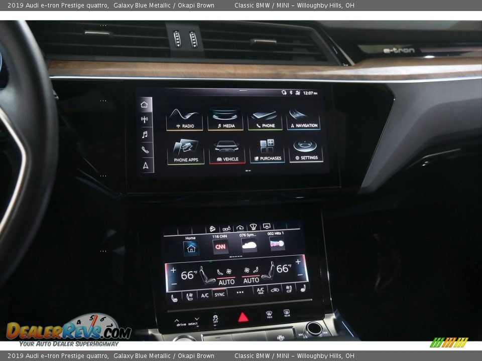 2019 Audi e-tron Prestige quattro Galaxy Blue Metallic / Okapi Brown Photo #9