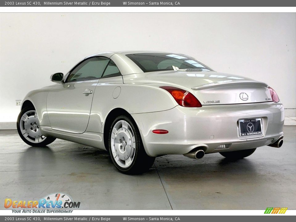 2003 Lexus SC 430 Millennium Silver Metallic / Ecru Beige Photo #10